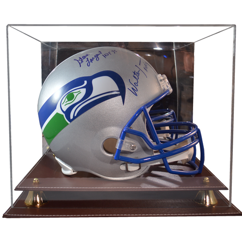 Executive Leather Acrylic Football Helmet Display Case