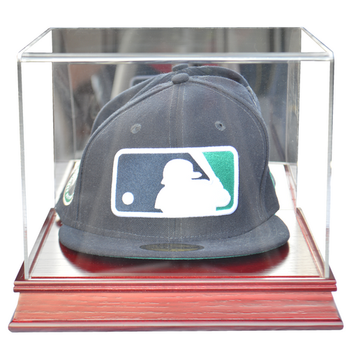 ETCHED GLASS CAP / HAT DISPLAY CASE FOR A FULL OPEN CAP - HAT: Custom  Display Case
