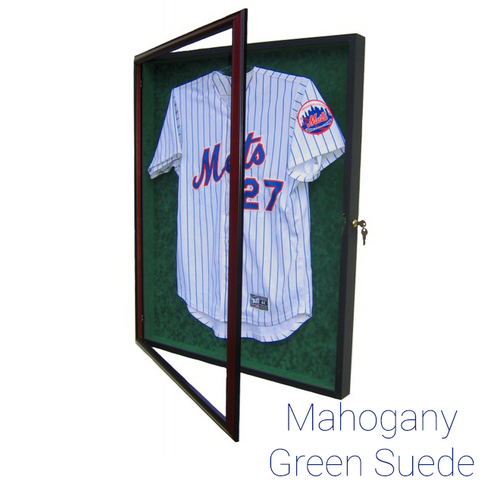 Iheipye Jersey Display Case, Jersey Frame Large Shadow Box Lockable with  98% UV Protection Acrylic and Hanger for Baseball Basketball F