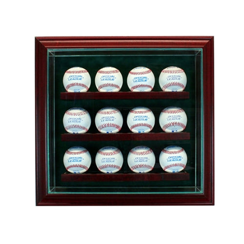 12 Baseball Cabinet Glass Display Case
