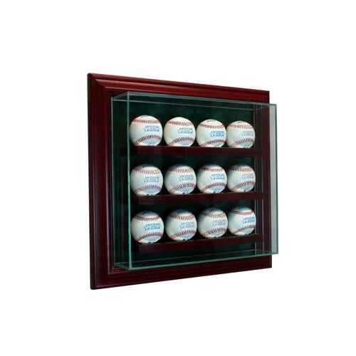 12 Baseball Cabinet Glass Display Case | Free Shipping | UV Protection ...
