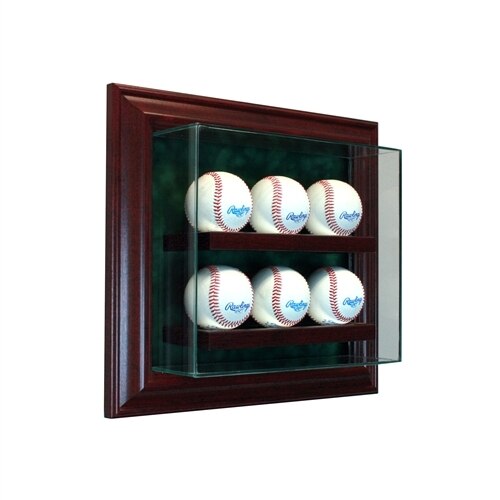 6 Baseball Cabinet Glass Display Case