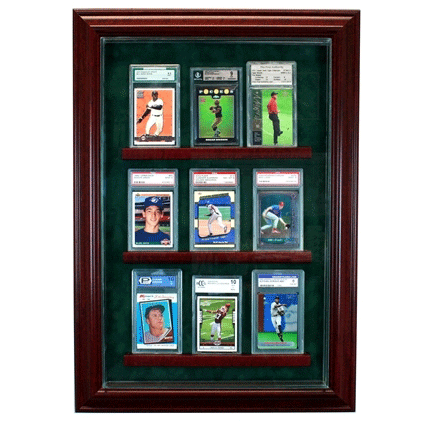 9 Graded Card Cabinet Style Display Case