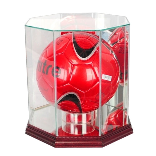 Soccer Ball Octagon Glass Display Case Free Shipping Memorabilia Displays