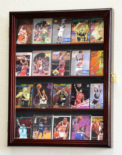 20 Sports Card Display Case Wall Mount Cabinet