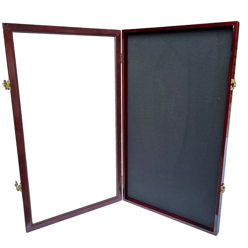 Football / Baseball Jersey Display Case Shadow Box Frame with UV Protection Door & Hanger (JC04-MA)- Mahogany Finish